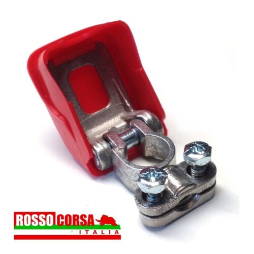 Morsetto batteria sgancio rapido rosso