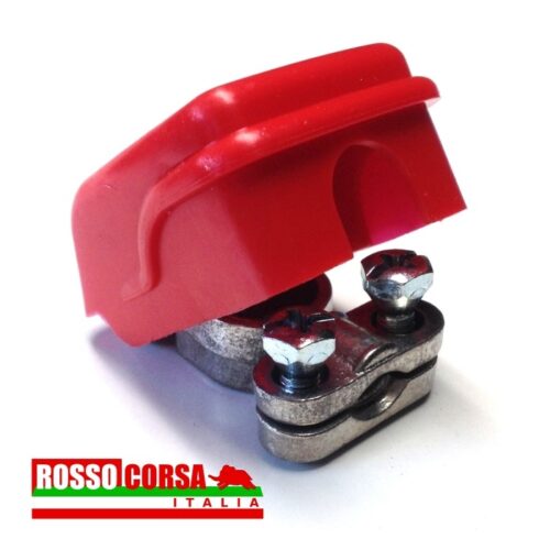 Morsetto batteria sgancio rapido rosso