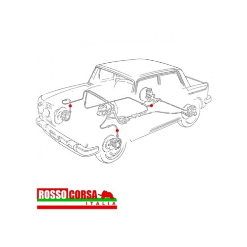 Kit tubi freno gomma Fulvia 1°serie