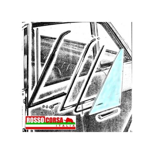 Vetro fisso Lexan 400 porta Fulvia Coupè