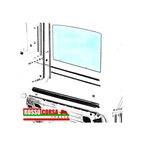 Vetro scendente Lexan 400 porta Fulvia Coupè