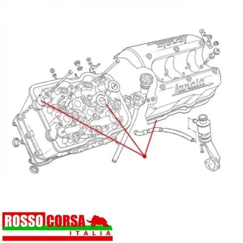 Serie completa delle guarnizioni del coperchio punterie Fulvia