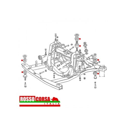 Tamponi gomma dura supporto telaio