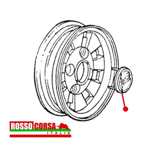Coppetta ruota cromata cerchio Cromodora 13