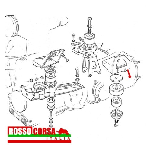 Staffa inferiore supporto cambio Fulvia 4marce
