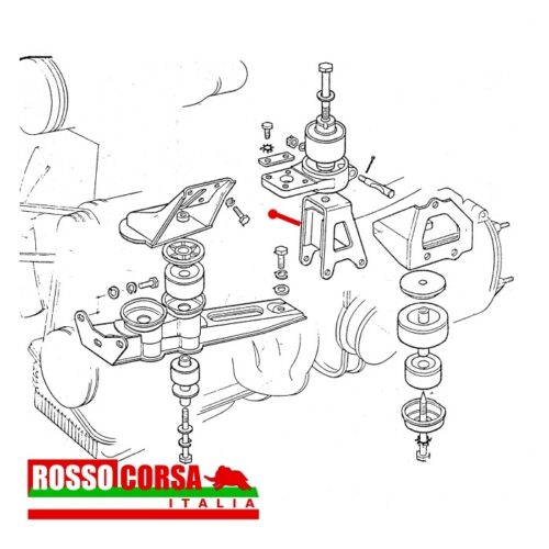 Staffa superiore supporto cambio Fulvia