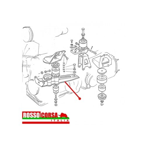 Traversa telaio supporto motore Fulvia