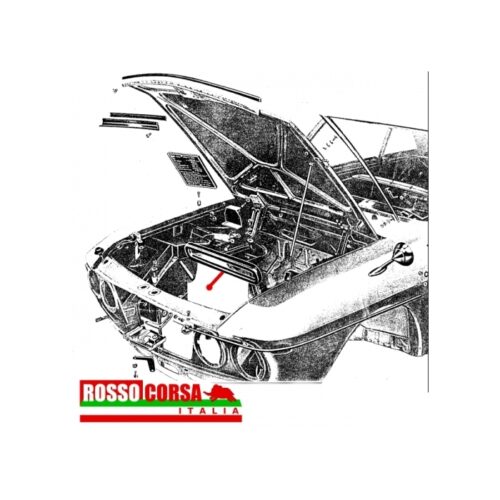 Guarnizione presa aria cofano anteriore Fulvia Coupè