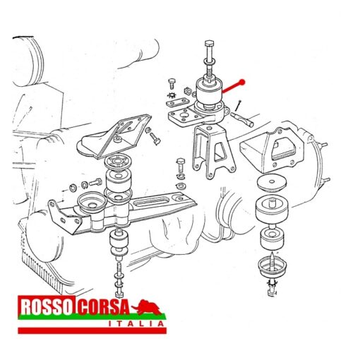 Silent-block supporto superiore cambio Fulvia