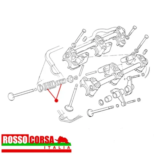 Complete set of valve springs for Lancia Fulvia 1.3