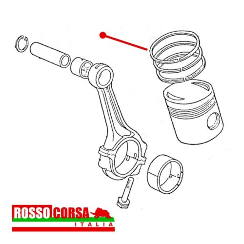 Fasce elastiche pistoni Fulvia 1.3