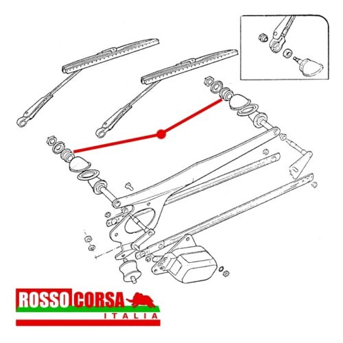 Guarnizione sotto perno tergicristallo Fulvia