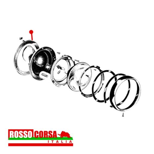 Guarnizione sotto tazza fari anteriori Fulvia Coupè