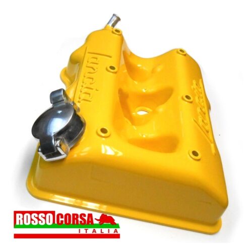 Lancia Fulvia coperchio punterie con tappo rabbocco olio – giallo