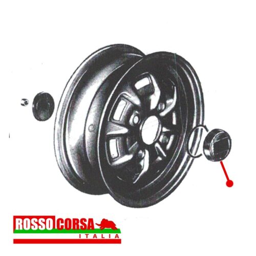 Coppetta ruota cromata cerchio ferro 14 2°serie