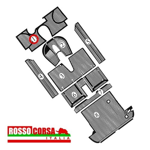 Tappeto gomma paratia vano motore Fulvia Coupè 2°serie (1)