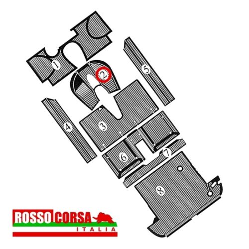 Tappeto gomma contorno leva cambio Fulvia Coupè 2°serie (2)