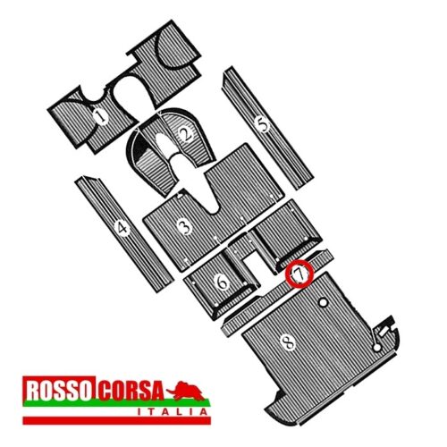 Tappeto gomma sotto sedile posteriore Fulvia Coupè 2°serie (7)