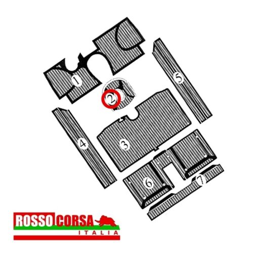 Tappeto gomma contorno leva cambio Fulvia Sport 1°serie (2)