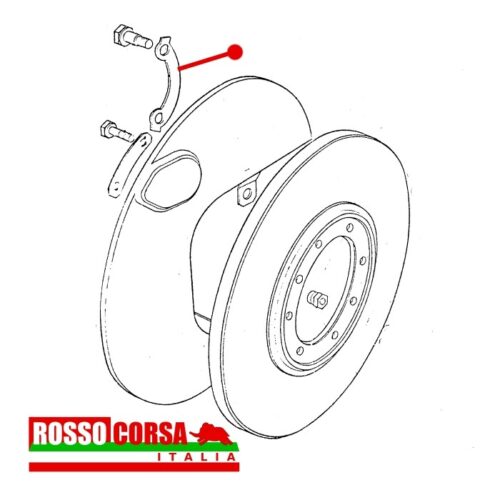 Piastrina bloccaggio bulloni pinze freno Dunlop posteriori