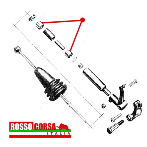 Silent-block asta leva cambio Fulvia 4 marce