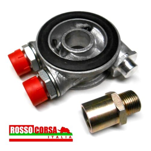 Flangia porta filtro attacco tubi radiatore olio