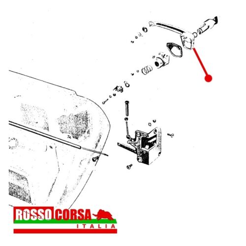 Maniglia esterna porta destra Fulvia Coupè