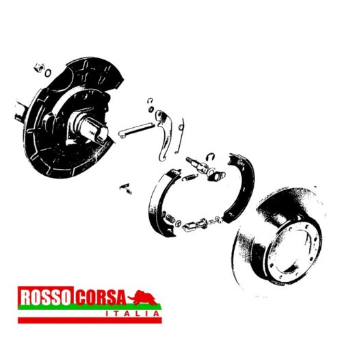 Protezione disco freno posteriore destro Fulvia 2°serie