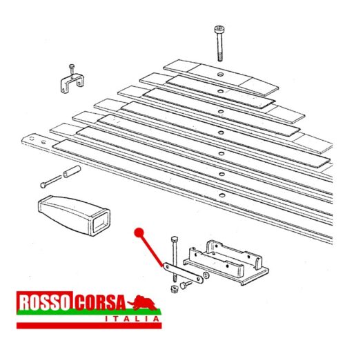 Piastrina bloccaggio staffa fissaggio balestra anteriore Fulvia