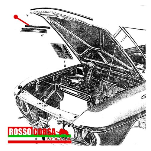 Lamierini guarnizione ant cofano ant Fulvia Coupè