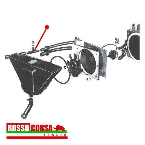 Raccordo sfiato liquido radiatore Fulvia 2°serie - non originale in plastica