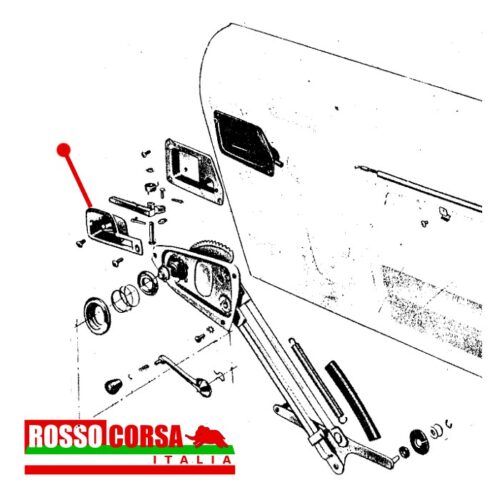 Copertura cromata maniglia interna porta sinistra Fulvia Coupè