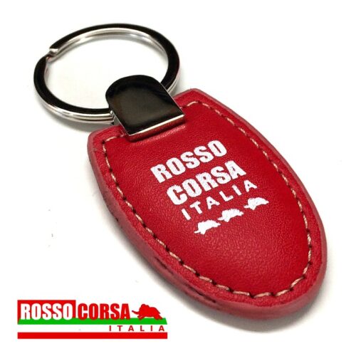 Portachiavi HF pelle rossa