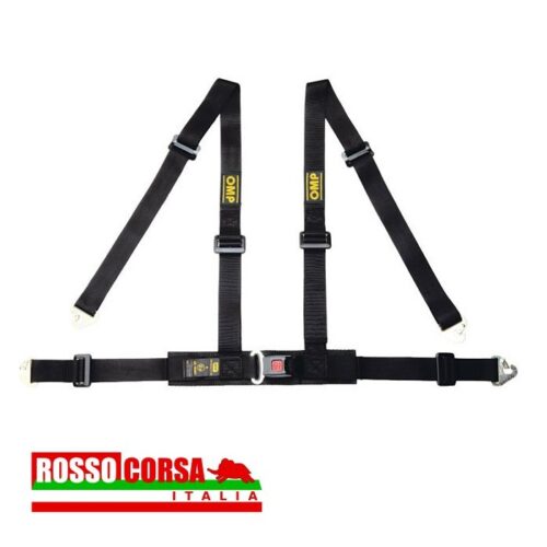 Cintura OMP ROAD 4 punti fissaggio con moschettone