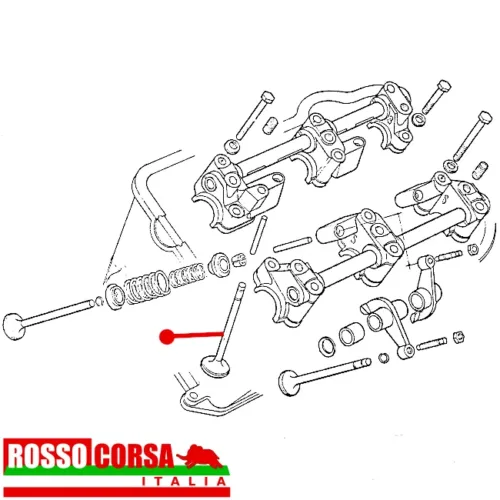 Intake valve for engine timing system for Lancia Fulvia 1.2