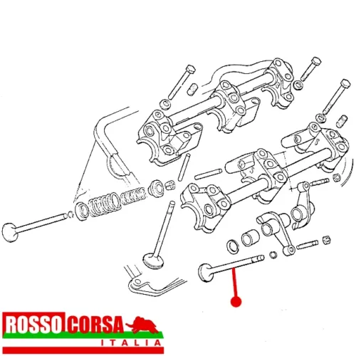 Exhaust valve for engine timing system for Lancia Fulvia 1.2