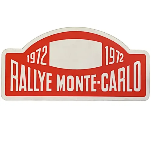 Adesivo tabella gara Rallye Monte-Carlo 1972
