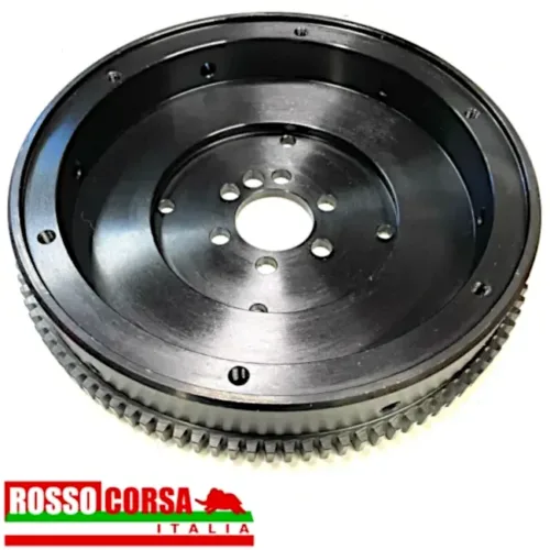 Volano per Lancia Fulvia 4 marce con fissaggio 6 bulloni e disco frizione ∅ 200 mm. Riproduzione attuale in acciaio