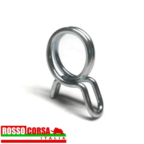 Fascetta a molla per fissaggio del tubo benzina di ritorno dai carburatori al serbatoio. Per tutti i modelli Lancia Fulvia 2°serie