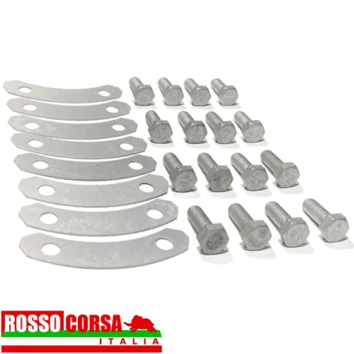 Kit 16 bulloni 8 piastrine bloccaggio montaggio dischi freno posteriori Lancia Fulvia 2°serie impianto Girling